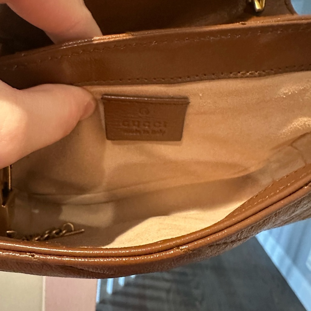 Brown Quilted Leather Crossbody Bag - Picture 3 of 6